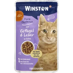 پوچ گربه وینستون طعم مرغ و جگر در ژله