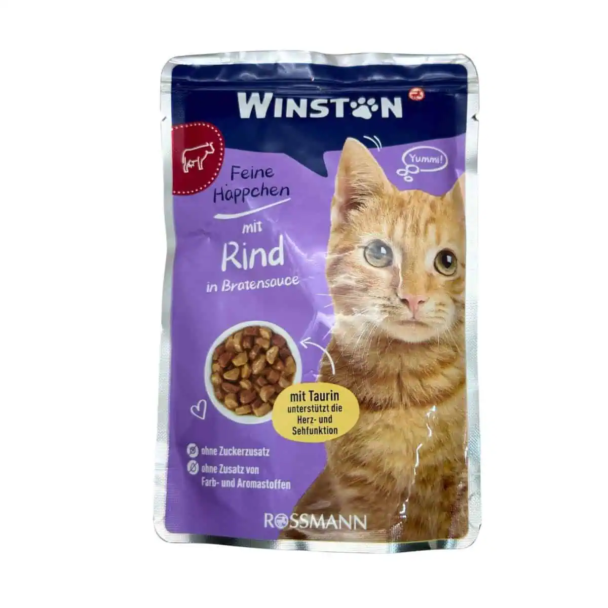 پوچ گربه وینستون طعم گوشت در سس آبگوشت