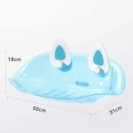 جای خواب شیشه‌ای گربه‌ فانتزی رنگ آبی شفاف
