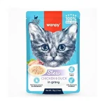 پوچ بچه گربه ونپی خورشتی (استو) طعم مرغ و اردک