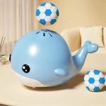 اسباب بازی گربه نهنگ با توپ معلق رنگ آبی