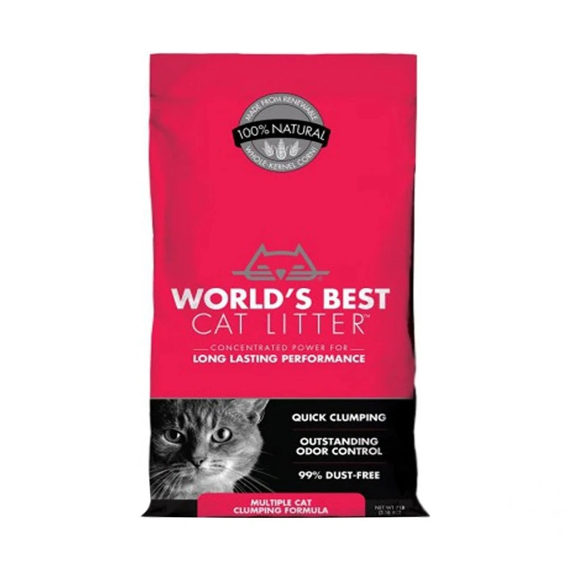 hitalipet-worldbest-catlitter (Baby Powder) خاک گربه وردز بست با رایحه پودر بچه کوییک کلامپ